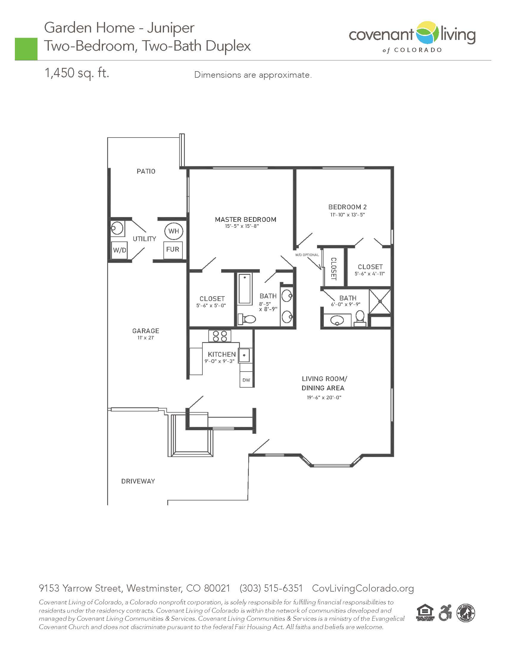 Garden home floor plan