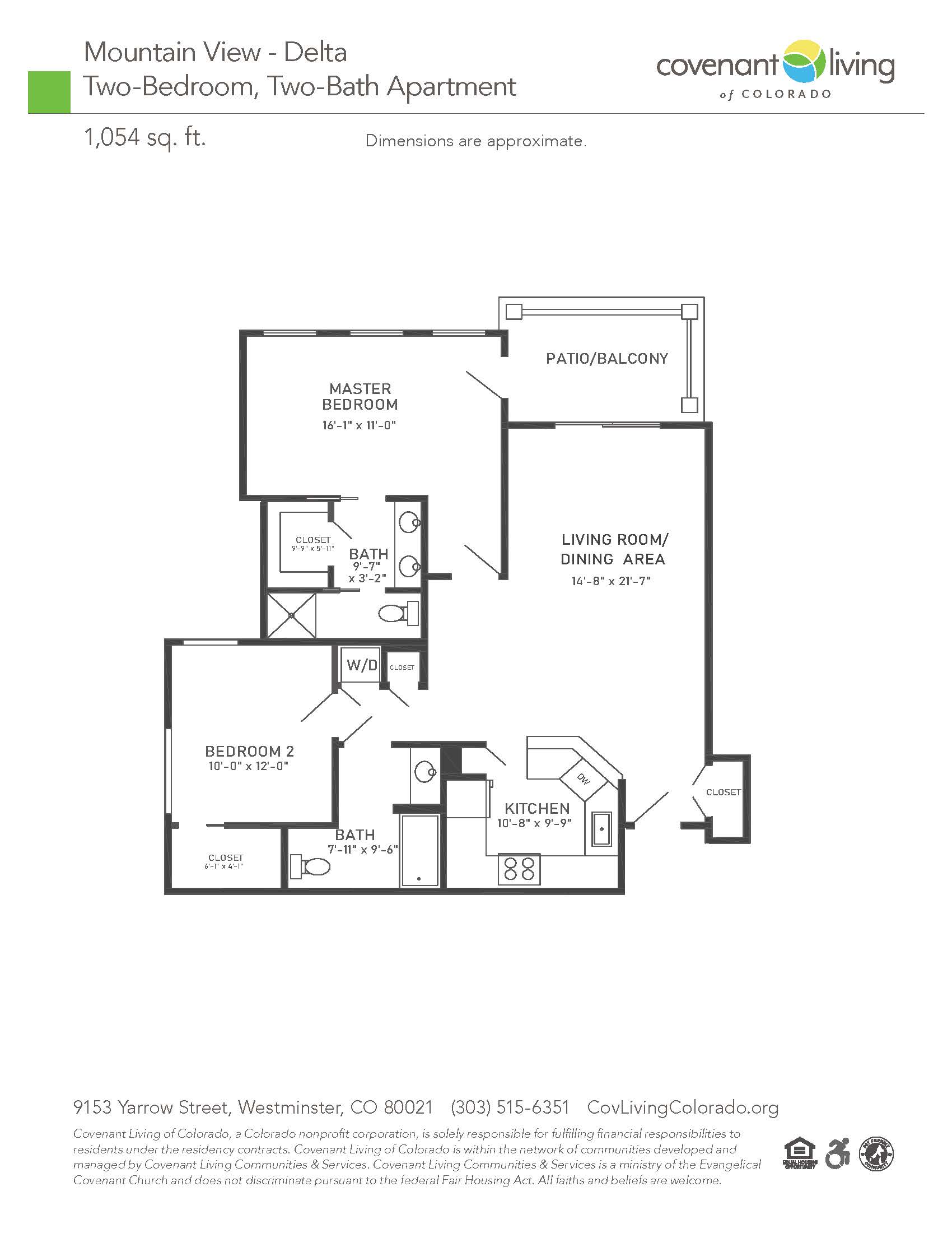 2 bed floorplan