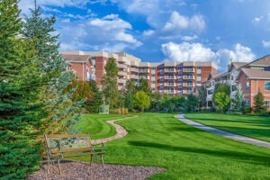 Exterior of residential apartment buildings