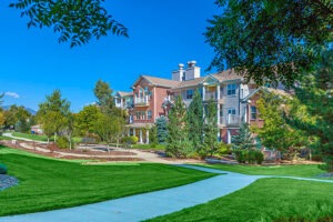 Exterior of residential apartment buildings